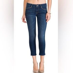 Mother The Looker Crop Frayed In Flowers From The Storm Jeans Size 26